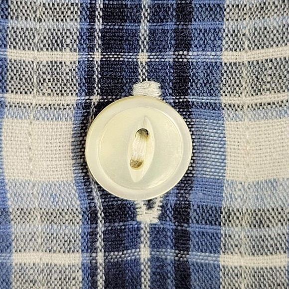 Polo Ralph Lauren Oxford Men's Large Blue Plaid Long Sleeve Button Up - Picture 5 of 8